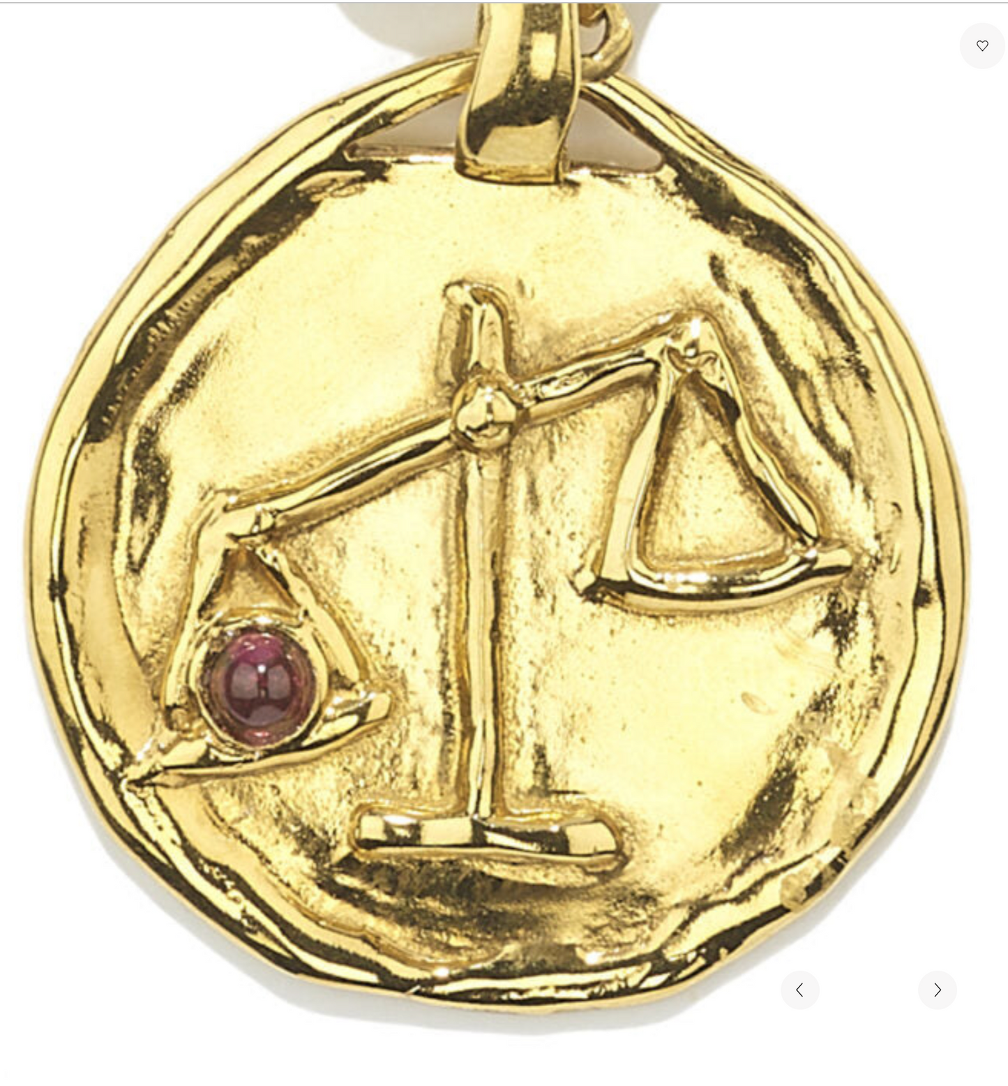 Collier Balance Talisman Astro Bijou trempé dans un bain d'or 24 carats