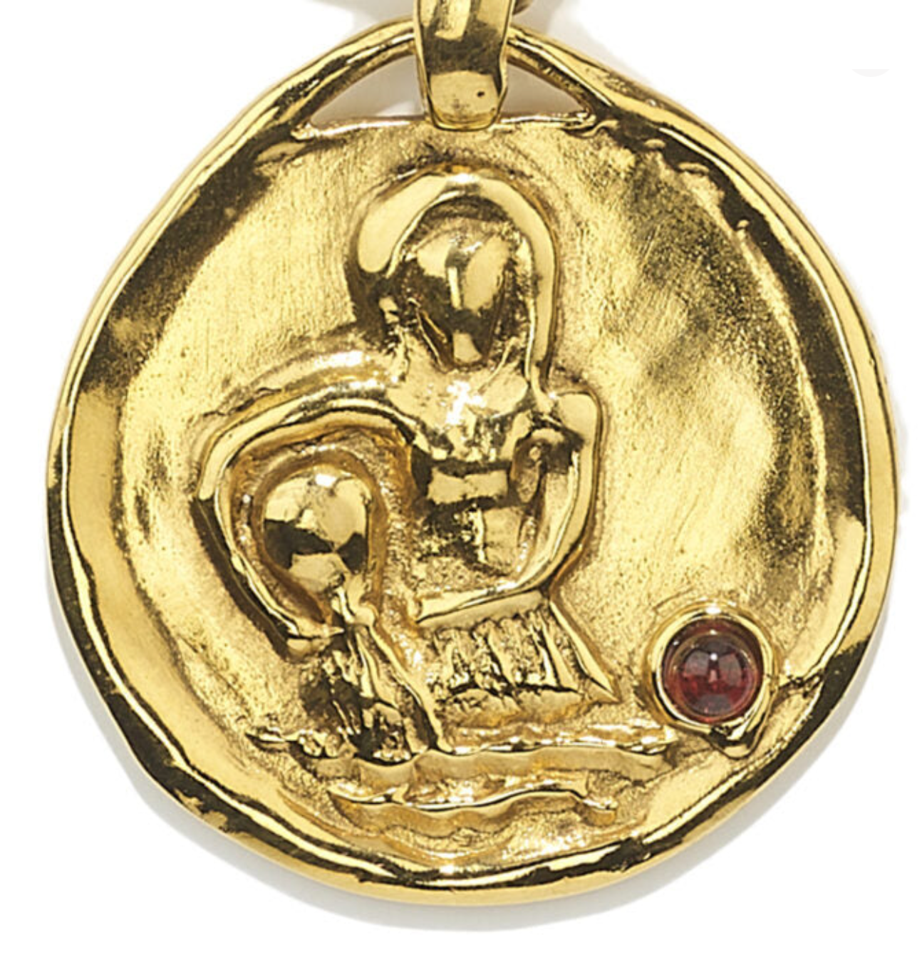 Collier Verseau Talisman Astro Bijou trempé dans un bain d'or 24 carats