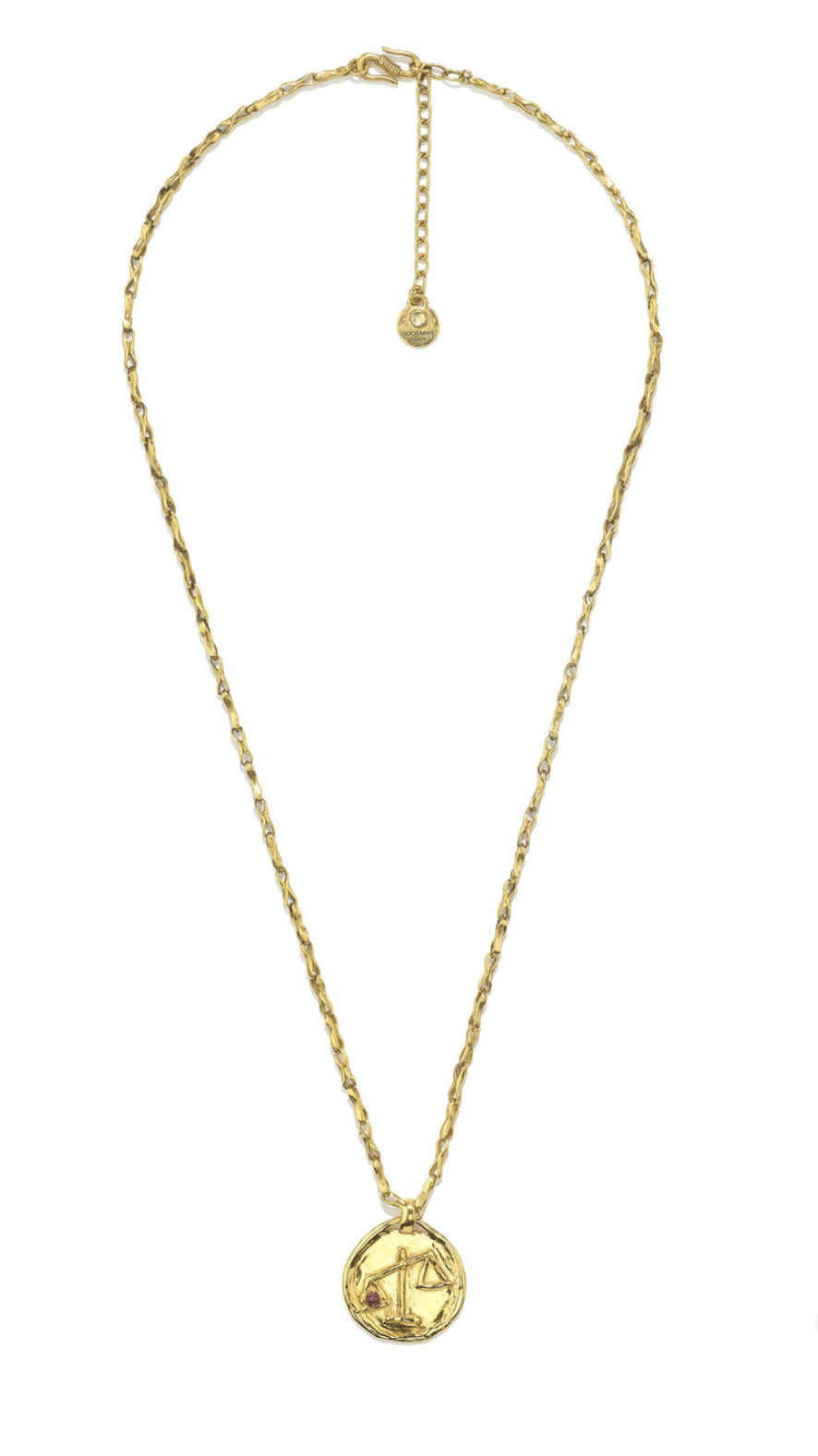 Collier Balance Talisman Astro Bijou trempé dans un bain d'or 24 carats