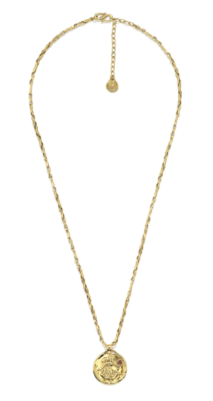Collier Vierge Talisman Astro bijou trempé dans un bain d'or 24 carats