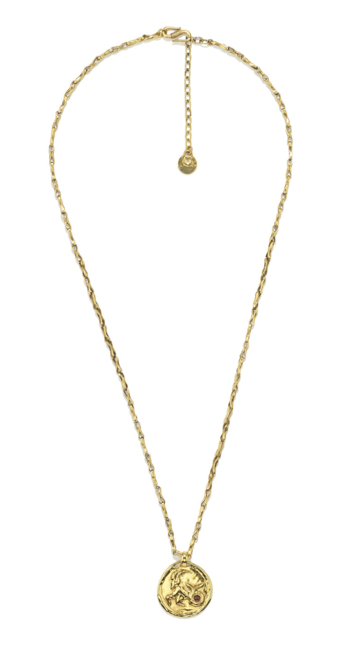 Collier Capricorne Talisman Astro Bijou trempé dans un bain d'or 24 carats