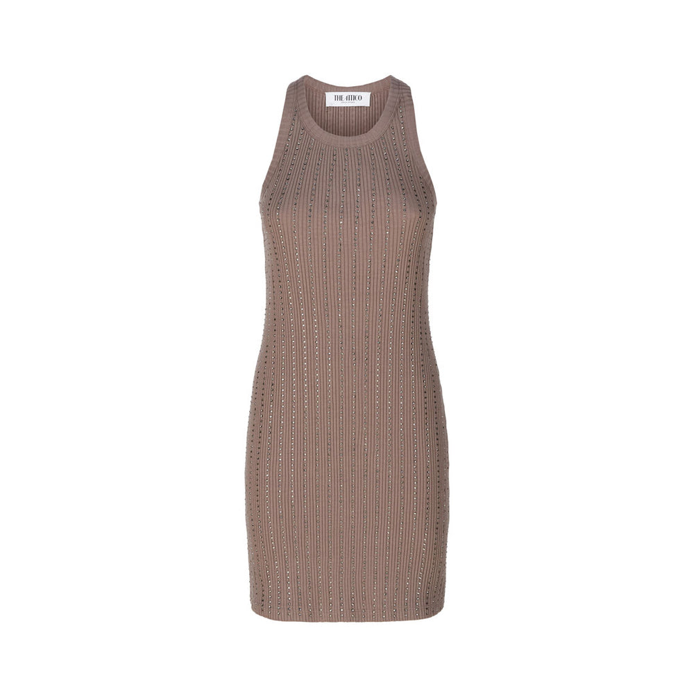 Faded mud midi dress