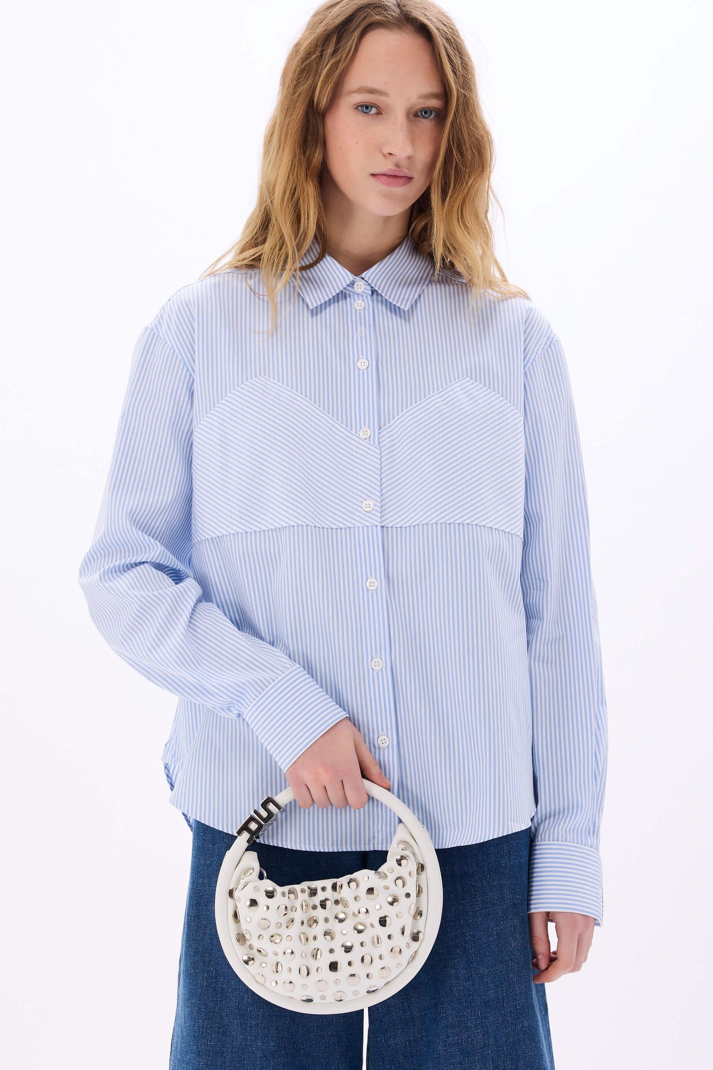 Domino PM cuir blanc Sonia Ryckiel
