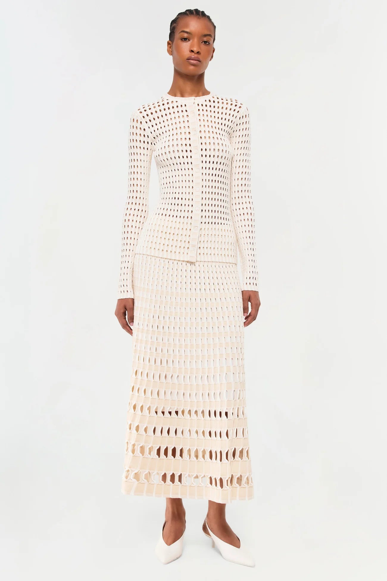 Jupe mi-longue en tricot Larken