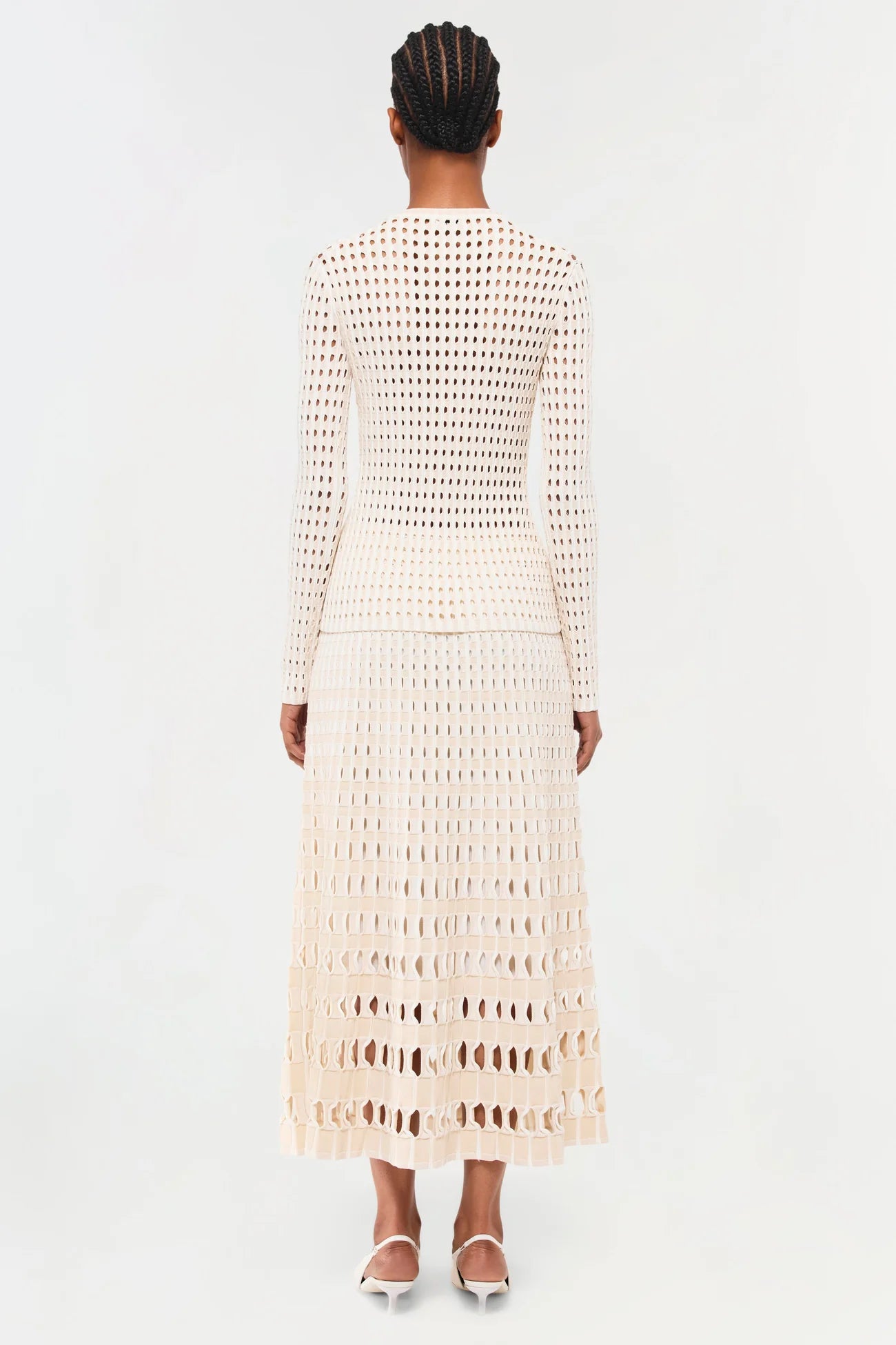 Jupe mi-longue en tricot Larken