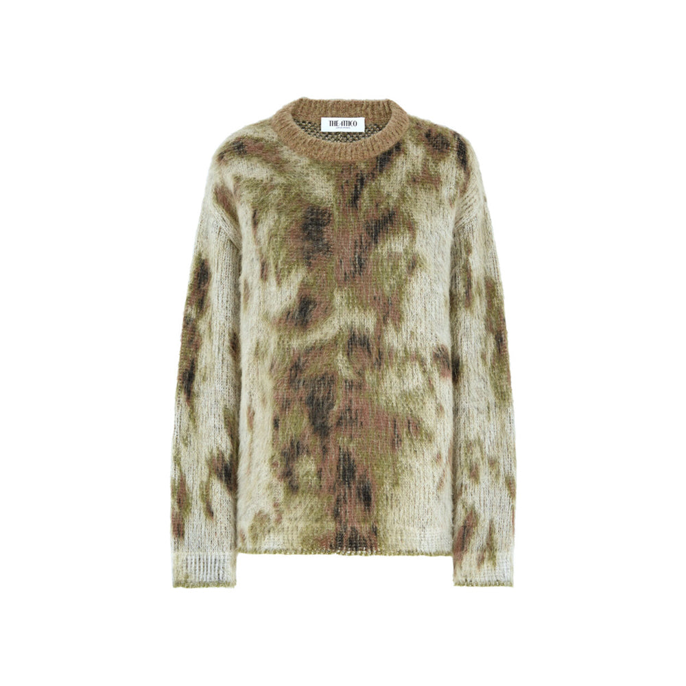 Military green sweater