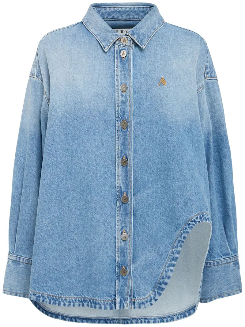 ''Diana'' light blue denim shirt jacket