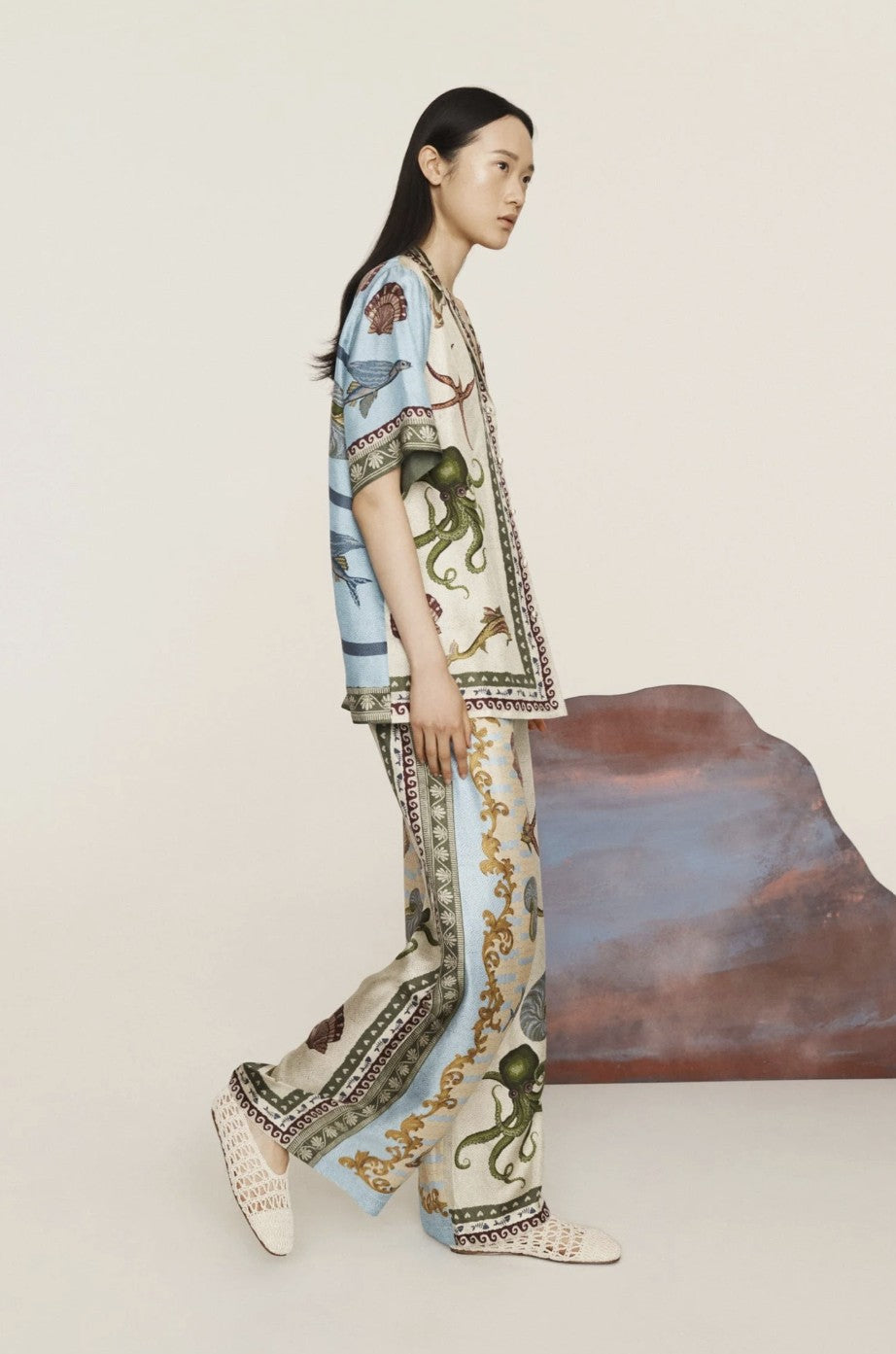 Pantalon en Soie Bath House