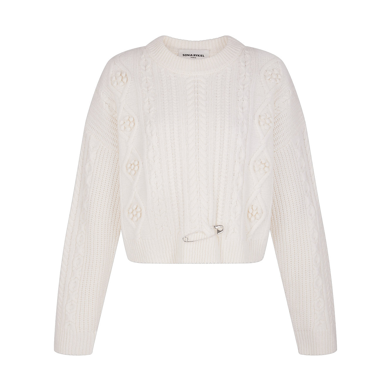 Pull Torsadé Blanc