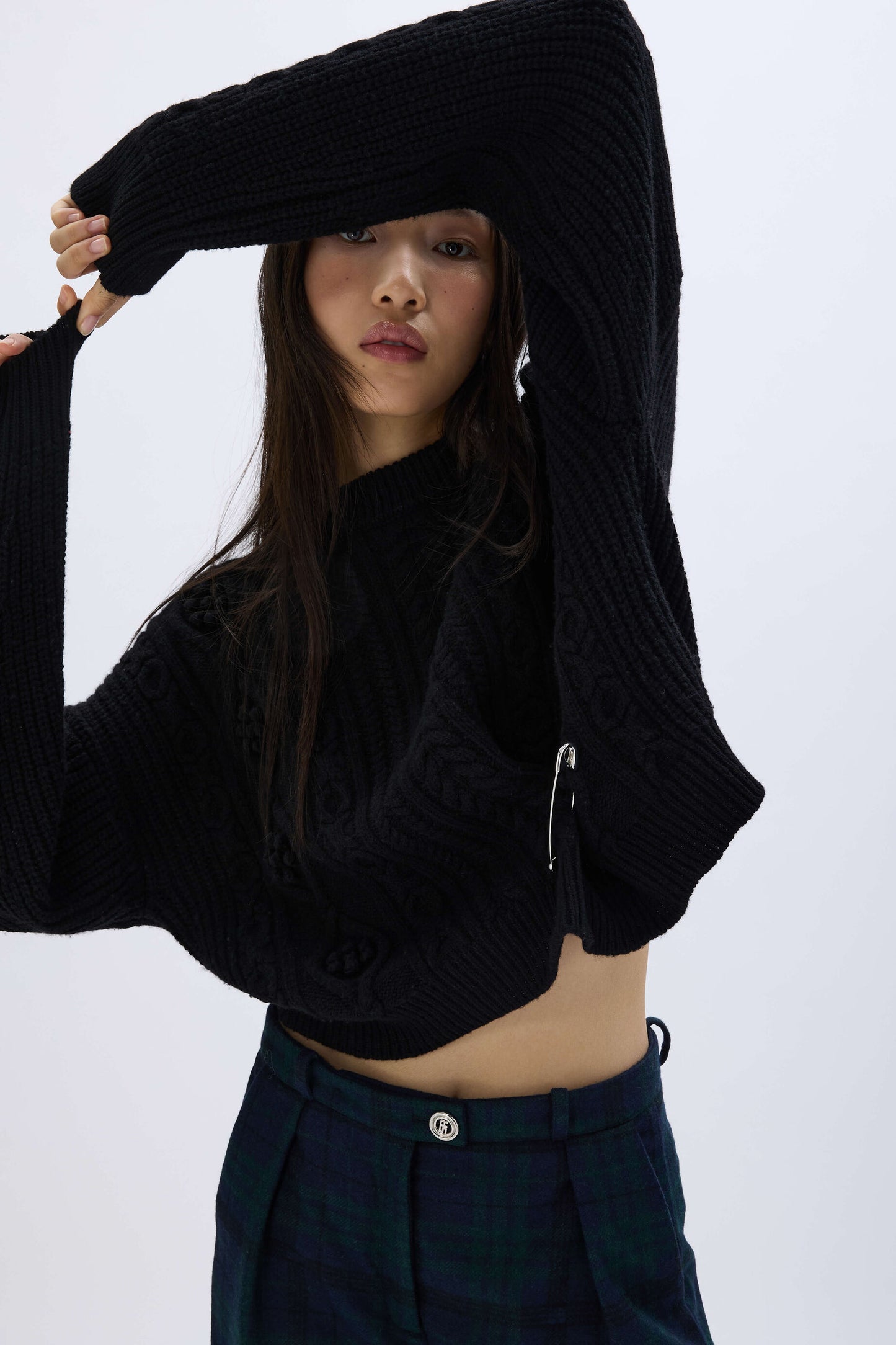 Pull Torsadé Noir