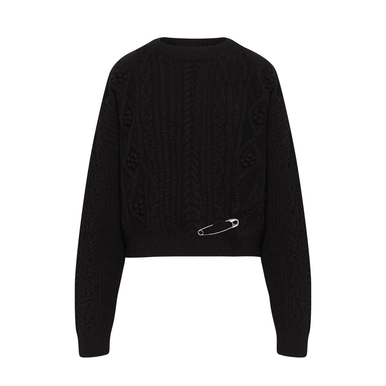 Pull Torsadé Noir