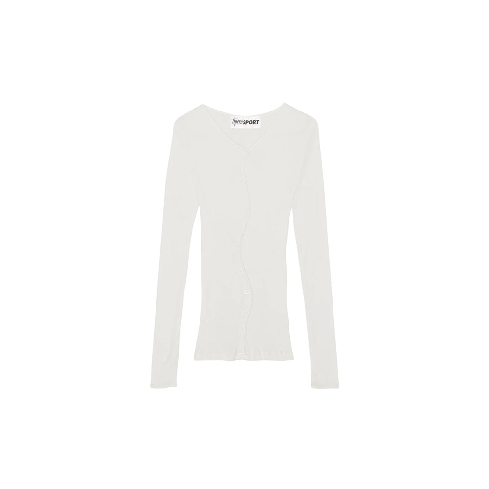 Claire Seamless Cardigan White