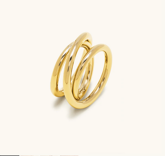 Bague Spirale Triple 3.0 Vermeil Or 18 carat ou Argent 925 Alt Paris