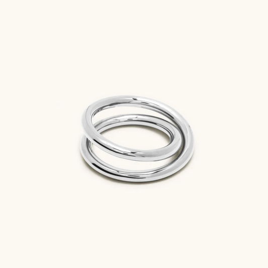 Bague Spirale double 2.0 vermeil or 18 carat ou Argent 925 Alt Paris