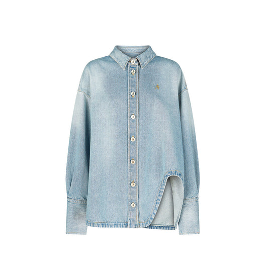 ''Diana'' light blue denim shirt jacket
